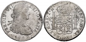 Ferdinand VII (1808-1833). 8 reales. 1809. México. TH. (Cal-1308). Ag. 26,91 g. Imaginary bust. Original luster. Almost XF. Est...200,00. 


SPANIS...