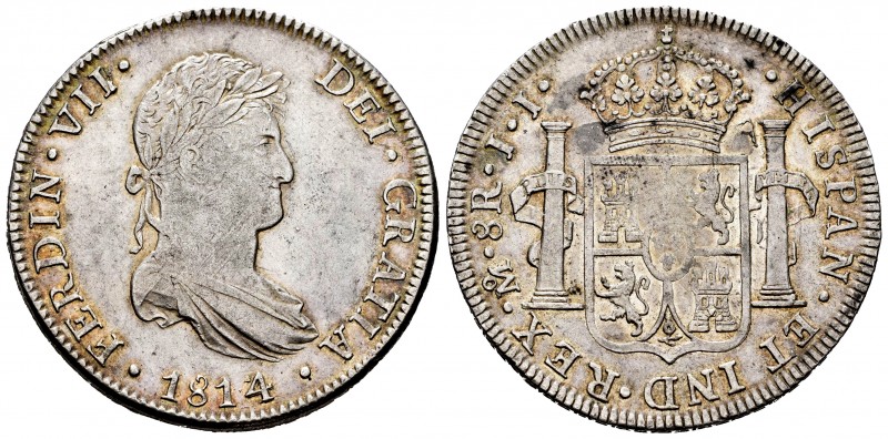 Ferdinand VII (1808-1833). 8 reales. 1814. México. JJ. (Cal-1326). Ag. 26,86 g. ...