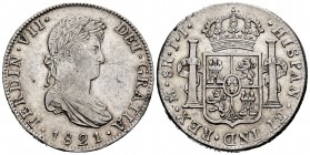 Ferdinand VII (1808-1833). 8 reales. 1821. México. JJ. (Cal-1337). Ag. 27,05 g. Minor nick on edge. Almost XF. Est...150,00. 


SPANISH DESCRIPTION...