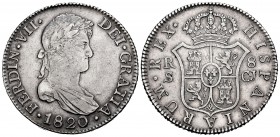 Ferdinand VII (1808-1833). 8 reales. 1820. Sevilla. CJ. (Cal-1421). Ag. 26,85 g. Tone. Scarce. VF. Est...220,00. 


SPANISH DESCRIPTION: Fernando V...