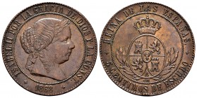 Elizabeth II (1833-1868). 5 céntimos de escudo. 1868. Jubia. OM. (Cal-249). Ae. 12,15 g. Choice VF. Est...50,00. 


SPANISH DESCRIPTION: Isabel II ...
