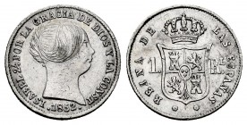 Elizabeth II (1833-1868). 1 real. 1852. Sevilla. (Cal-321). Ag. 1,26 g. A part legend of incuse on reverse. VF. Est...35,00. 


SPANISH DESCRIPTION...
