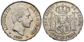 Alfonso XII (1874-1885). 50 centavos. 1885. Manila. (Cal-124). Ag. 12,96 g. Almost UNC/UNC. Est...75,00. 


SPANISH DESCRIPTION: Centenario de la P...