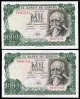 1.000 pesetas. 1971. Madrid. (Ed 2017-474c). September 17, José Echagaray. Serie 5D. Slightly wrinkled and stains due to the passage of time. Correlat...