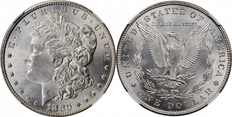 Morgan Silver Dollar

Lot of (2) 1880 Morgan Silver Dollars. VAM-11. Hot 50 Va...