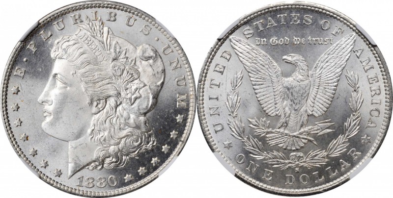 Morgan Silver Dollar

1880/9-S Morgan Silver Dollar. VAM-11. Hot 50 Variety. M...