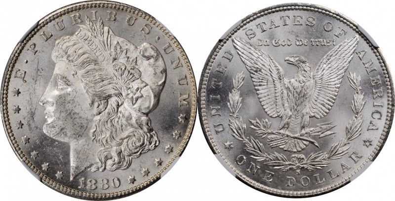 Morgan Silver Dollar

Lot of (2) 1880/9-S Morgan Silver Dollars. VAM-11. Hot 5...