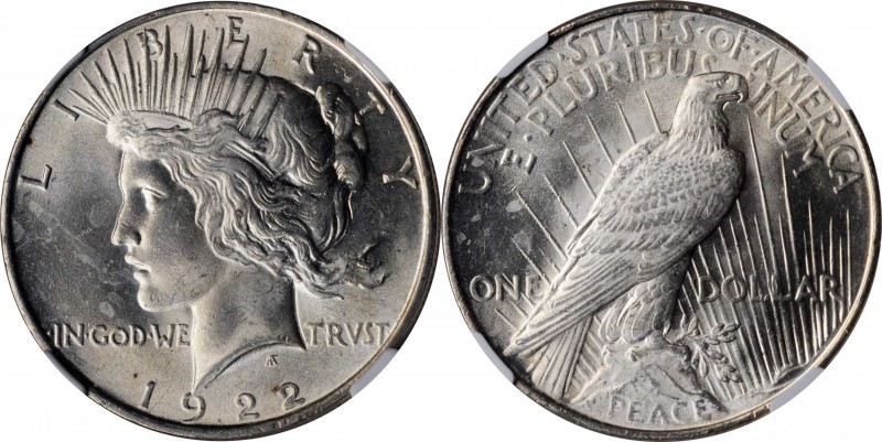 Peace Silver Dollar

1922 Peace Silver Dollar. VAM-1A. Top 50 Variety. Line in...