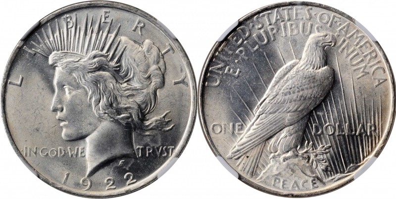 Peace Silver Dollar

Lot of (2) 1922 Peace Silver Dollars. VAM-4. Top 50 Varie...