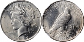 Peace Silver Dollar

Lot of (2) 1922 Peace Silver Dollars. VAM-4. Top 50 Variety. Doubled Die Obverse, Doubled Motto. (NGC).

Included are: MS-63;...