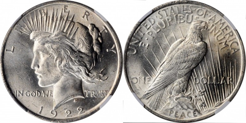 Peace Silver Dollar

Lot of (2) 1922 Peace Silver Dollars. VAM-7. Top 50 Varie...