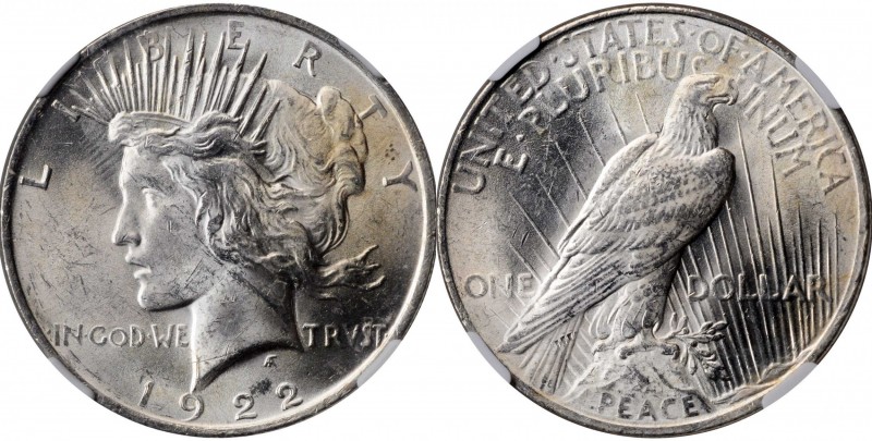 Peace Silver Dollar

Lot of (2) 1922 Peace Silver Dollars. VAM-7. Top 50 Varie...