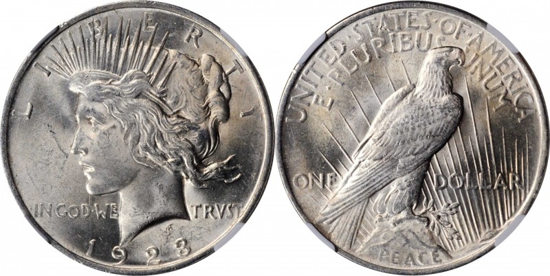 Peace Silver Dollar

Lot of (2) 1923 Peace Silver Dollars. VAM-1F. Top 50 Vari...