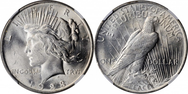Peace Silver Dollar

Lot of (2) 1923 Peace Silver Dollars. VAM-1F. Top 50 Vari...