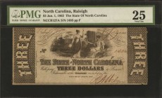 North Carolina

Raleigh, North Carolina. State of North Carolina. 1863. $3. PMG Very Fine 25.

PMG comments "Adhesive."

Estimate: $ 50 - 70
