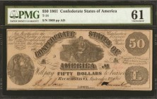 Confederate Currency

T-14. Confederate Currency. 1861 $50. PMG Uncirculated 61.

No. 3969, Plate AD. An Uncirculated example of this 1861 fifty. ...