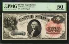 Legal Tender Notes

Fr. 31. 1880 $1 Legal Tender Note. PMG About Uncirculated 50.

A lovely example of this 1880 Legal Tender Ace, which offers a ...