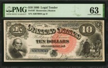Legal Tender Notes

Fr. 107. 1880 $10 Legal Tender Note. PMG Choice Uncirculated 63.

A Choice Uncirculated example of this Jackass $10 Legal Tend...