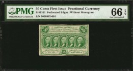 First Issue

Fr. 1311. 50 Cent. First Issue. PMG Gem Uncirculated 66 EPQ.

Perforated edges. Without monogram. One of the nicest examples of this ...