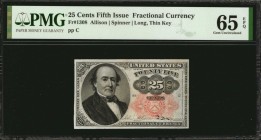 Fifth Issue

Fr. 1308. 25 Cent. Fifth Issue. PMG Gem Uncirculated 65 EPQ.

Long, thin key. Gem.

Estimate: $ 150 - 250