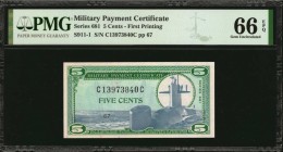 Military Payment Certificate

Military Payment Certificate. Series 681. 5 Cents. PMG Gem Uncirculated 66 EPQ.

First printing.

Estimate: $ 50 -...