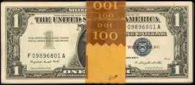 Silver Certificates

Pack of (100) Fr. 1620. 1957A $1 Silver Certificate. About Uncirculated to Uncirculated.

A pack of (100) 1957A $1 Silver Cer...