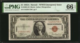 Hawaii Emergency Note

Fr. 2300. 1935A $1 Hawaii Emergency Note. PMG Gem Uncirculated 66 EPQ.

A Gem example of this S-C block Hawaii Emergency Is...