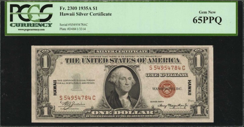 Hawaii Emergency Note

Fr. 2300. 1935A $1 Hawaii Emergency Note. PCGS Currency...