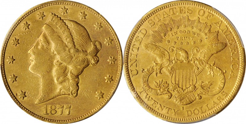 Liberty Head Double Eagle

1877-S Liberty Head Double Eagle. EF-45 (PCGS).

...