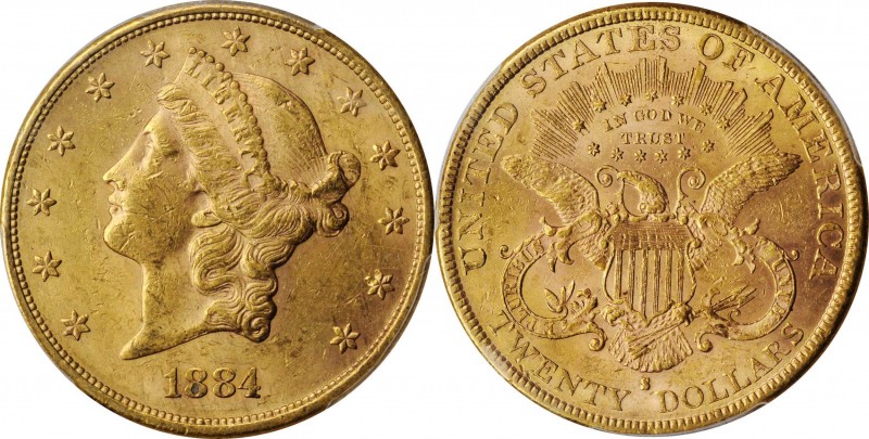 Liberty Head Double Eagle

1884-S Liberty Head Double Eagle. AU-58 (PCGS).

...