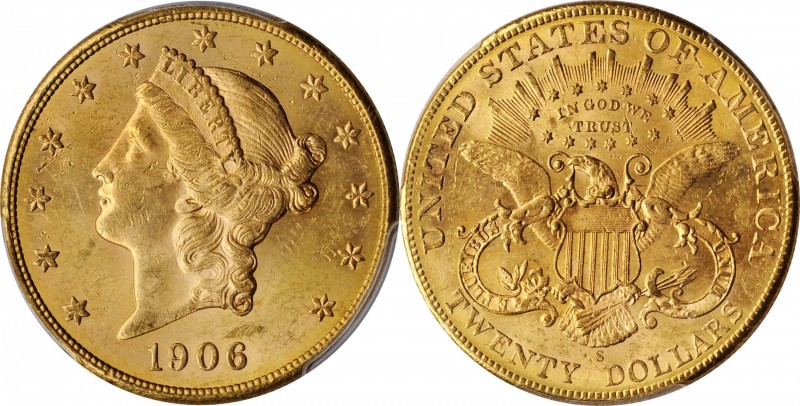 Liberty Head Double Eagle

1906-S Liberty Head Double Eagle. MS-61 (PCGS).

...