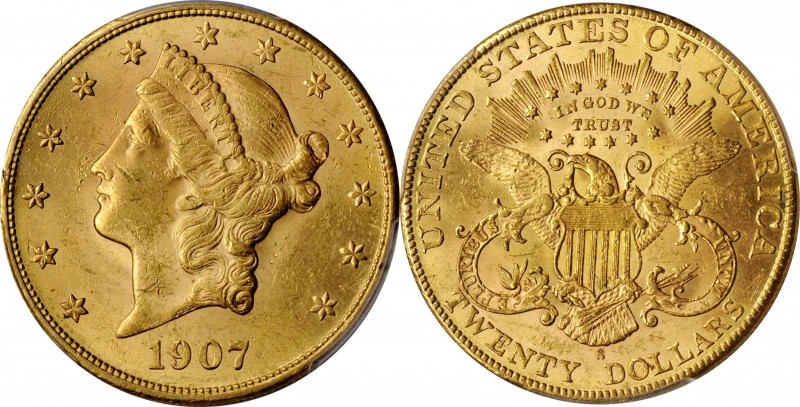 Liberty Head Double Eagle

1907-S Liberty Head Double Eagle. MS-61 (PCGS).

...