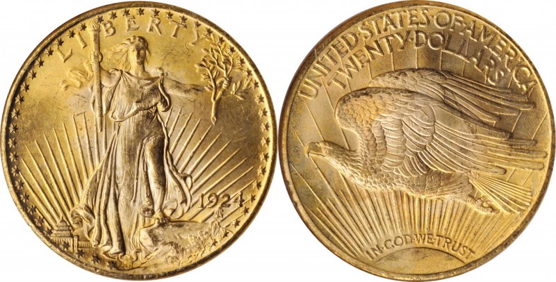 Saint-Gaudens Double Eagle

1924 Saint-Gaudens Double Eagle. MS-66 (NGC).

P...