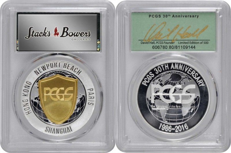 Numismatics - Coin Dealer Medals

2016 PCGS 30th Anniversary Commemorative Med...