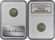 Hard Times Tokens

New York--New York. 1837 Feuchtwanger Cent. HT-268, Low-120, W-NY-480 Dies 2-A. Rarity-5. German Silver. Reeded Edge. AU-55 (NGC)...