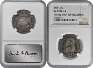 Counterstamps

RF fantasy counterstamp on an 1818 Capped Bust quarter. Brunk-Unlisted, Rulau-E Mav-18B, var. AG Details--Reverse Scratched (NGC).
...