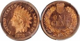 Indian Cent

1878 Indian Cent. Proof-65 RD Cameo (PCGS).

PCGS# 82323. NGC ID: 229X.

Estimate: $ 1700