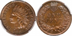 Indian Cent

1884 Indian Cent. Proof-65 BN (PCGS).

PCGS# 2339. NGC ID: 22A5.

Estimate: $ 300