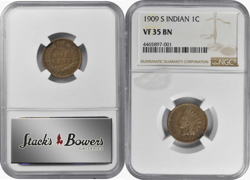 Indian Cent

1909-S Indian Cent. VF-35 BN (NGC).

PCGS# 2238. NGC ID: 2298....