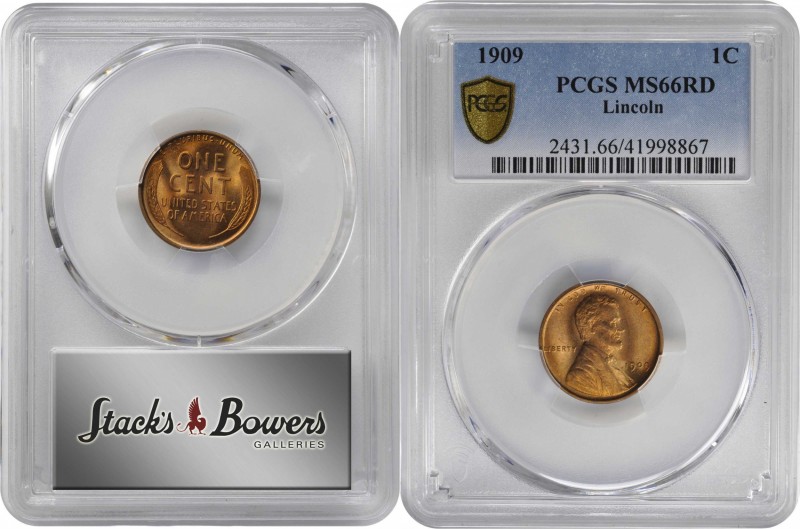 Lincoln Cent

1909 Lincoln Cent. MS-66 RD (PCGS).

PCGS# 2431. NGC ID: 22B3....
