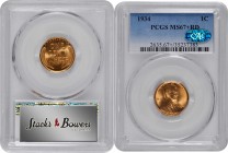 Lincoln Cent

1934 Lincoln Cent. MS-67+ RD (PCGS). CAC.

PCGS# 2635. NGC ID: 22D9.

Estimate: $ 350