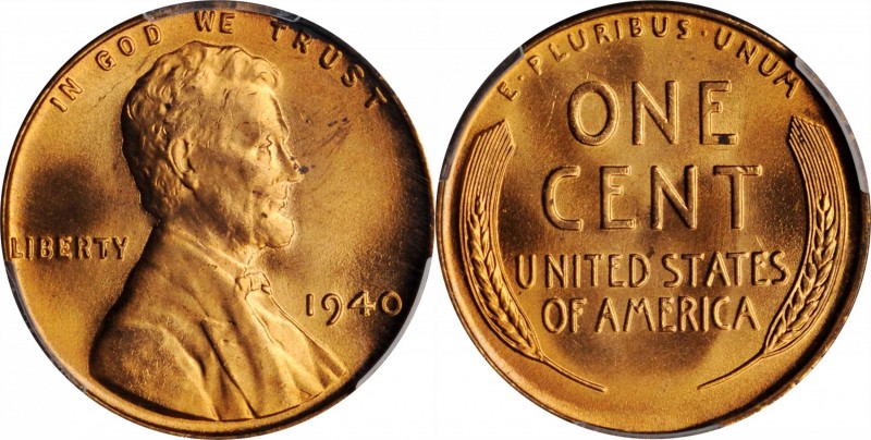 Lincoln Cent

Lot of (9) 1940 Lincoln Cents. MS-65 RD (PCGS).

PCGS# 2686. N...