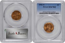 Lincoln Cent

1942-S Lincoln Cent. MS-67 RD (PCGS).

PCGS# 2710. NGC ID: 22E3.

Estimate: $ 100