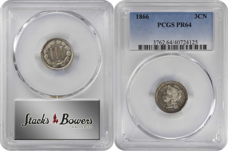 Nickel Three-Cent Piece

1866 Nickel Three-Cent Piece. Proof-64 (PCGS).

PCG...