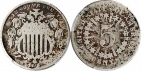Shield Nickel

1866/1866 Shield Nickel. Rays. FS-304. Repunched Date. Good Details--Environmental Damage (PCGS).

PCGS# 38317. NGC ID: 22NX.

Es...
