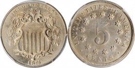 Shield Nickel

1876 Shield Nickel. MS-64 (PCGS).

PCGS# 3805. NGC ID: 22PB.

Estimate: $ 350