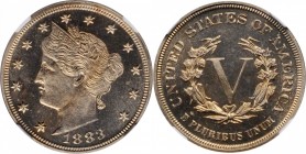 Liberty Head Nickel

1883 Liberty Head Nickel. No CENTS. Proof-64+ (NGC).

PCGS# 3878. NGC ID: 22PU.

Estimate: $ 300