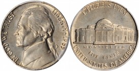 Jefferson Nickel

1963 Jefferson Nickel. MS-66 FS (PCGS).

PCGS# 84073. NGC ID: 22VE.

Estimate: $ 350