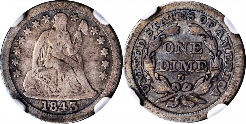 Liberty Seated Dime

1843-O Liberty Seated Dime. VG Details--Reverse Scratched...