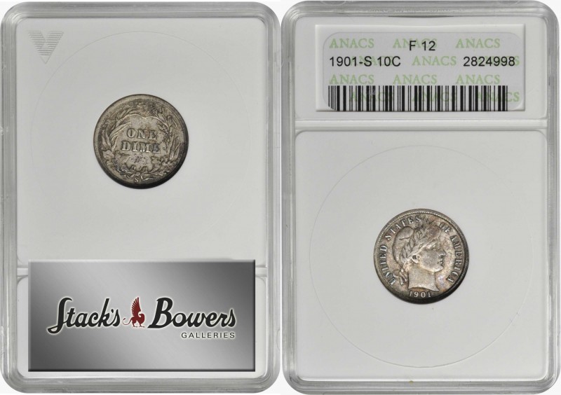 Barber Dime

1901-S Barber Dime. Fine-12 (ANACS). OH.

PCGS# 4826. NGC ID: 2...
